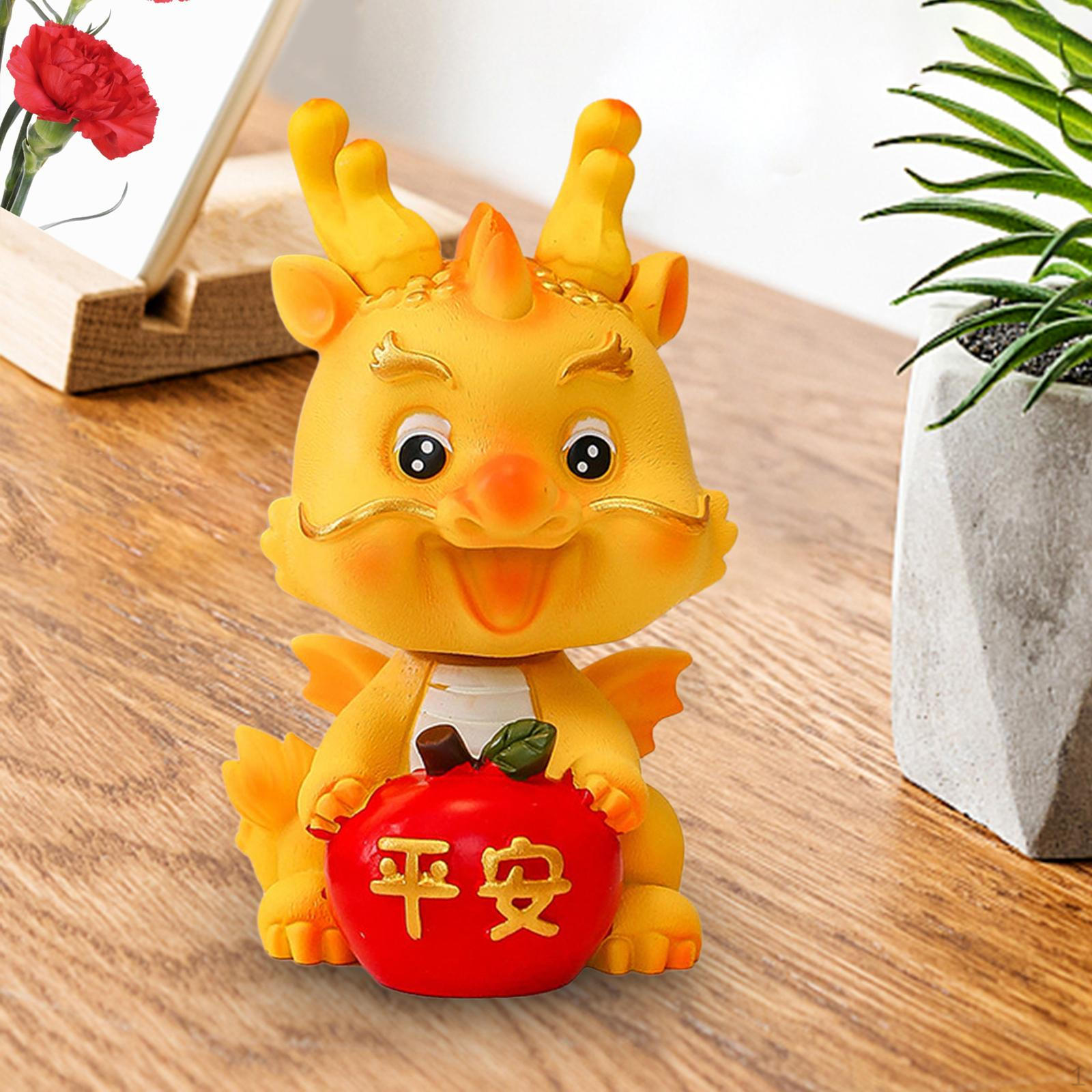 

Китайская скульптура дракона для приборной панели автомобиля - элегантный богатый орнамент для дома и офиса Big Eyes