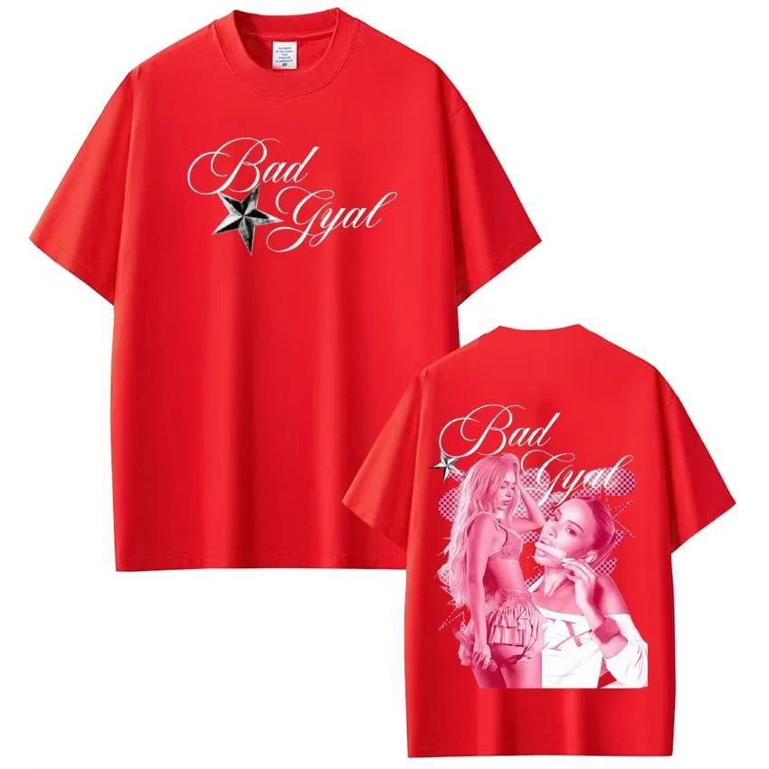 Singer Bad Gyal 2026 Tour Fashion Print Tshirt Unisex Women Harajuku Tshirt Summer Shortsleeved Casual Aesthetic Trendy Tshirts