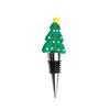 PVC Christmas Wine Stoppers - Green Christmas Tree, Snowman, Candy Cane, Reindeer, Santa Claus, Wreath for Glass Bottles