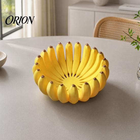 Decorative Storage Tray 3D Printed Banana-Shaped Tray, Banana Fruit Bowl Holder, Modern for Kitchen Countertop Decor Kitchen, Dining Table & Entryway,