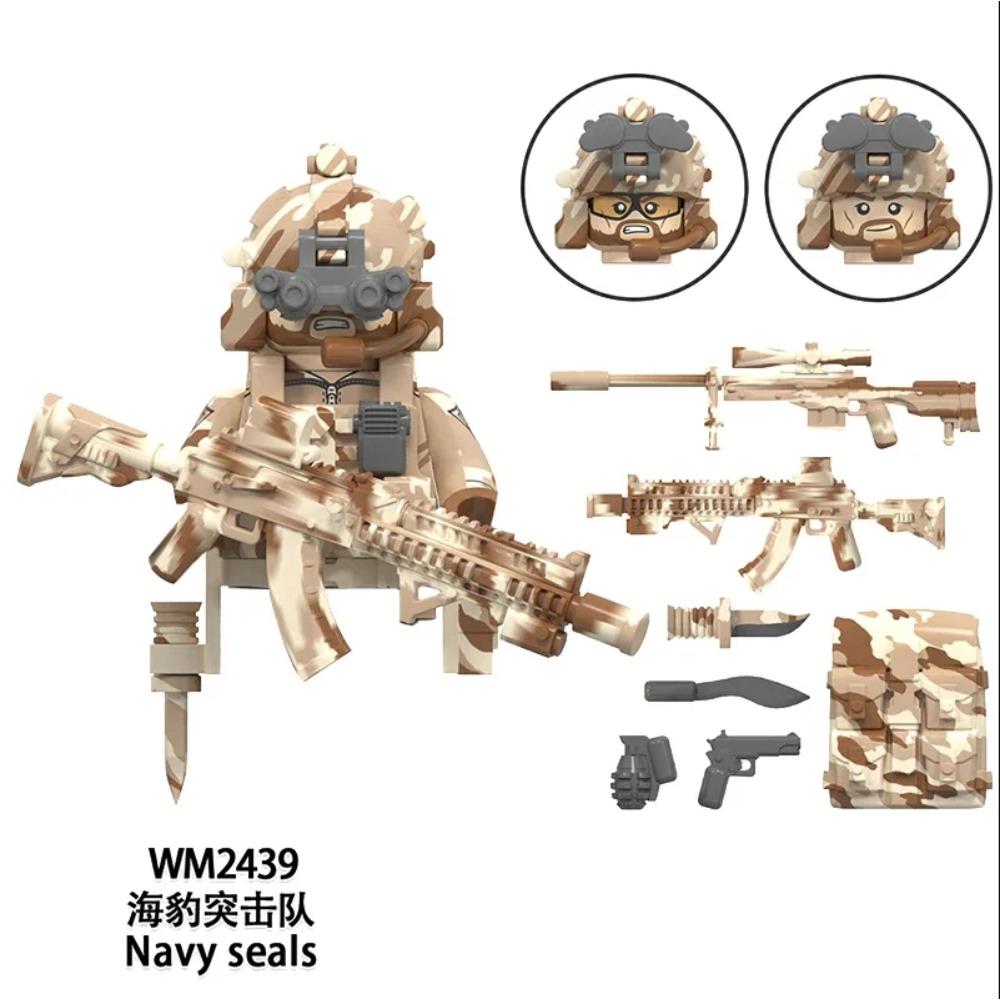 WM6147 WM6168 Serie Militare SWAT Forze Speciali Blocchi da Costruzione Soldato Commando Polizia di Città Cappello Mini Action Figure Giocattoli