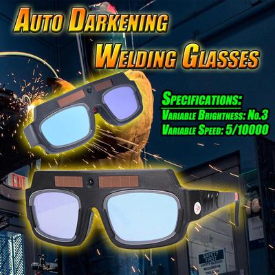 Solar Powered Auto Darkening Welding Glasses Mask Helmet Eyes Goggle Anti-UV
