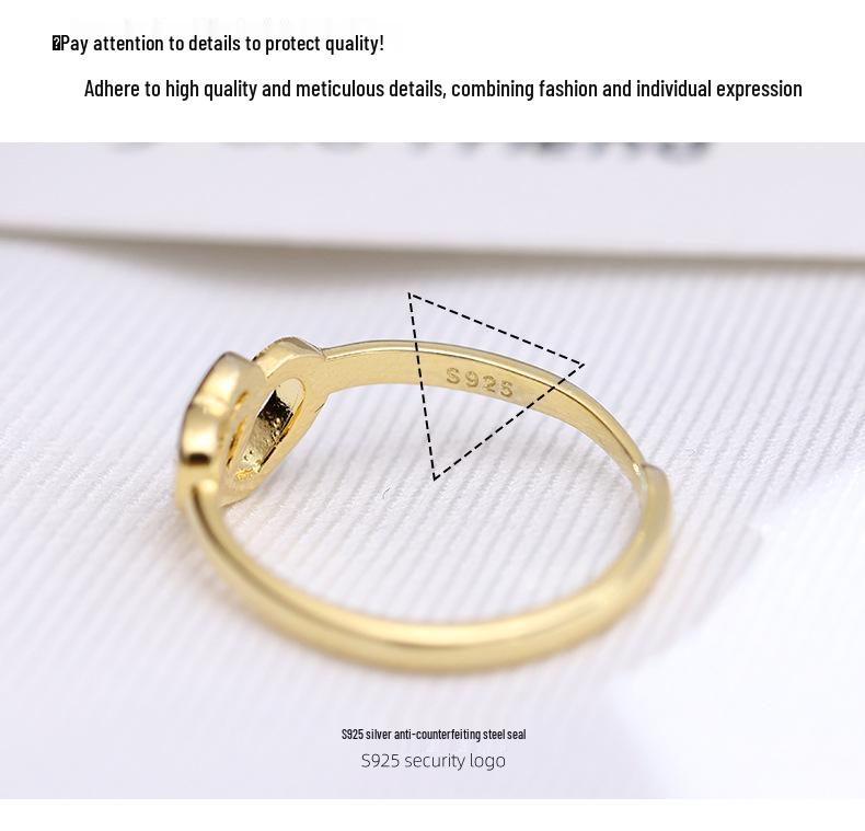 Banyan Tree S925 Silver Heart-to-Heart Double Love Ring for Women - Simple, Versatile, High-End Gift.