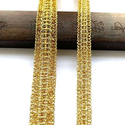 5m/16.4ft Each Pack Golden Lace Trims Big Wide Sewing Hat Curtain Dress Accessory DIY Handmake Craft Curve Ribbons Webbing Fabric Decorations