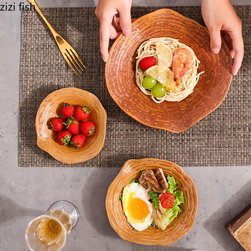 Ceramic Dinner Plate Dessert Bowl Fruit Plates Salad Bowls Soup Bowl Noodle Bowls Western Plate Sushi Plates Snacks Tray Dish