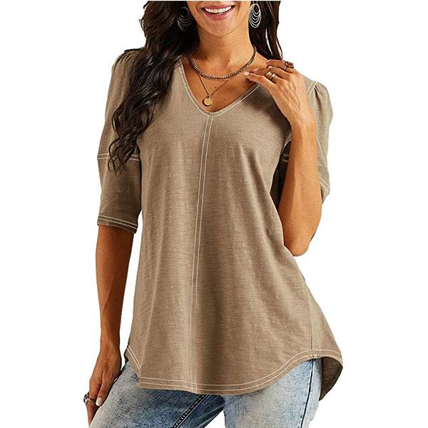 T Shirts Summer Casual Basic Tunic Tops 