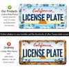 HCSS Blue Hibiscus Flower License Plate Frames - 2 Pack Tropical Hawaii Floral License Plate Holder, Aluminum Metal Rust-Proof Waterproof Car