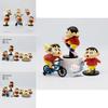 Cute Crayon Shin-chan Pvc Model Set Featuring Shinnosuke In Playful Outdoor Scenes