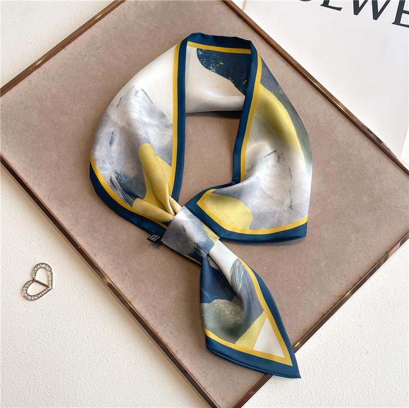 Women Skinny Neck Scarf Shawls Wraps Black Pink Small Office Hairband Neckerchief Foulard Scarves Ladies