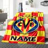 Custom Name Argentina Football Crest Blanket for Couch & Bed, Plush Cozy Fuzzy Blanket Super Soft & Warm Blankets for Fall and Winter. 0908222