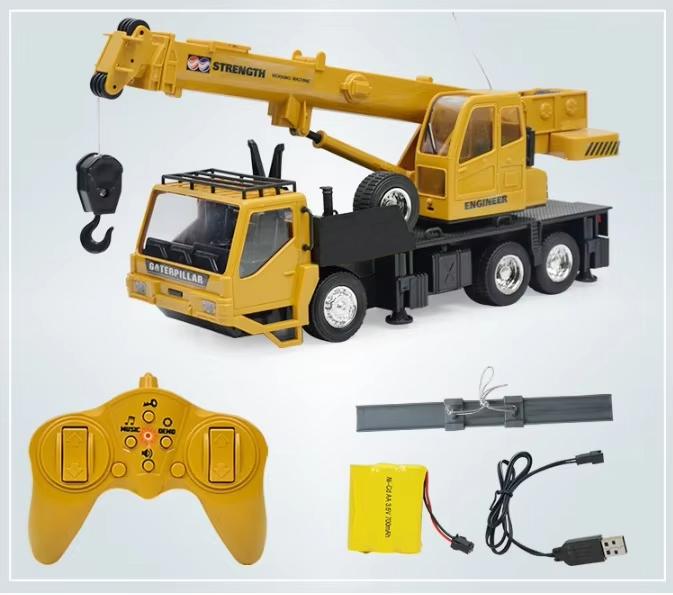 1:24 Remote Control Truck Crane Toys 2.4G RC Lift Simulation Engineering Crane Eletric Model Children's Toy Model RC Car Gift