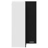 Hanging Corner Cabinet with Door Black Oak and White 57 x 57 x 100 cm