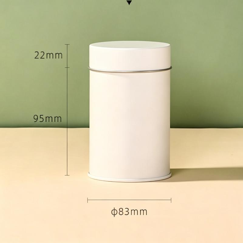 Matcha Powder Can 9.5cm Double Layer Airtight Sealed Portable Lightweight Jar for Travel Camping Tea Drinking
