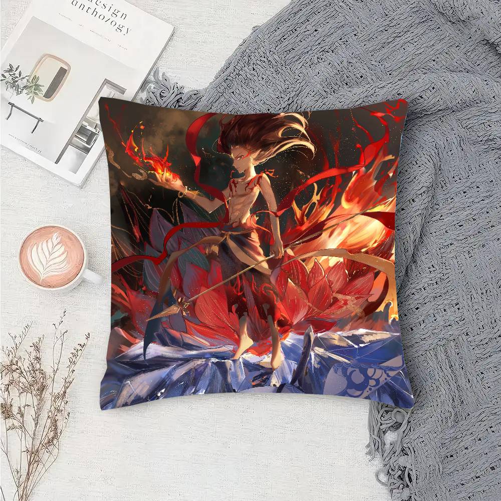 Animated Movie Nezha Pillow Case Fashion Square Pillowcase Bedroom Sofa Room Ins Decoration Leisure