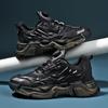 Summer New Rotary Buckle Low Top Sports Black Viscose Shoes Mesh Daddy Shoes