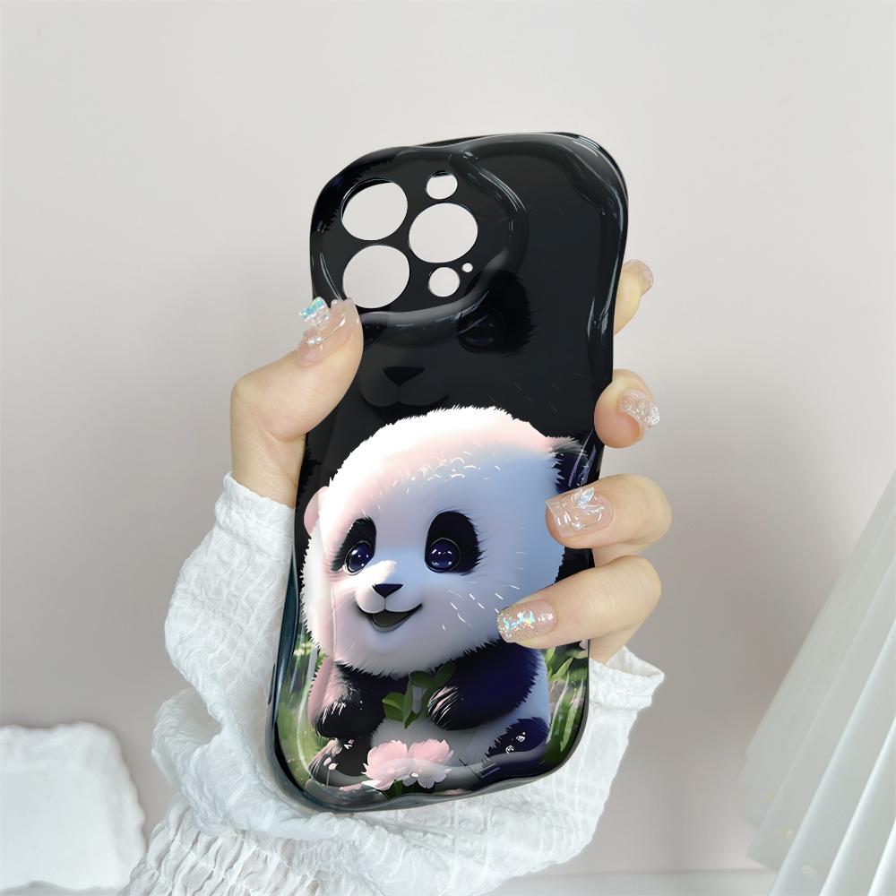 Cartoon Pattern Cream Texture Casing Wavy Edge Soft Silicone Cover Phone Case for IPhone Samsung Huawei Honor Xiaomi Redmi Infinix Tecno