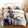 3D Gintama Bedding Set Anime Gintoki Sakata Printed Single Comforter Quilt Duvet Cover Pillow Case 3 Pieces Sets Kids Adult Size