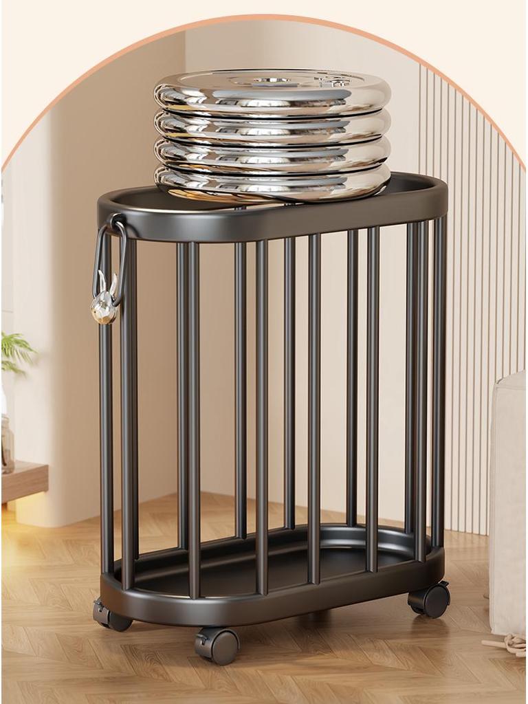 Wheeled Yoga Mat & Fitness Equipment Organizer: Large Capacity Storage Basket