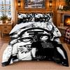 Tokio Hotel Pattern Bedding 3Pcs Set Bed Sheet And Pillowcases For Indoor Bedroom