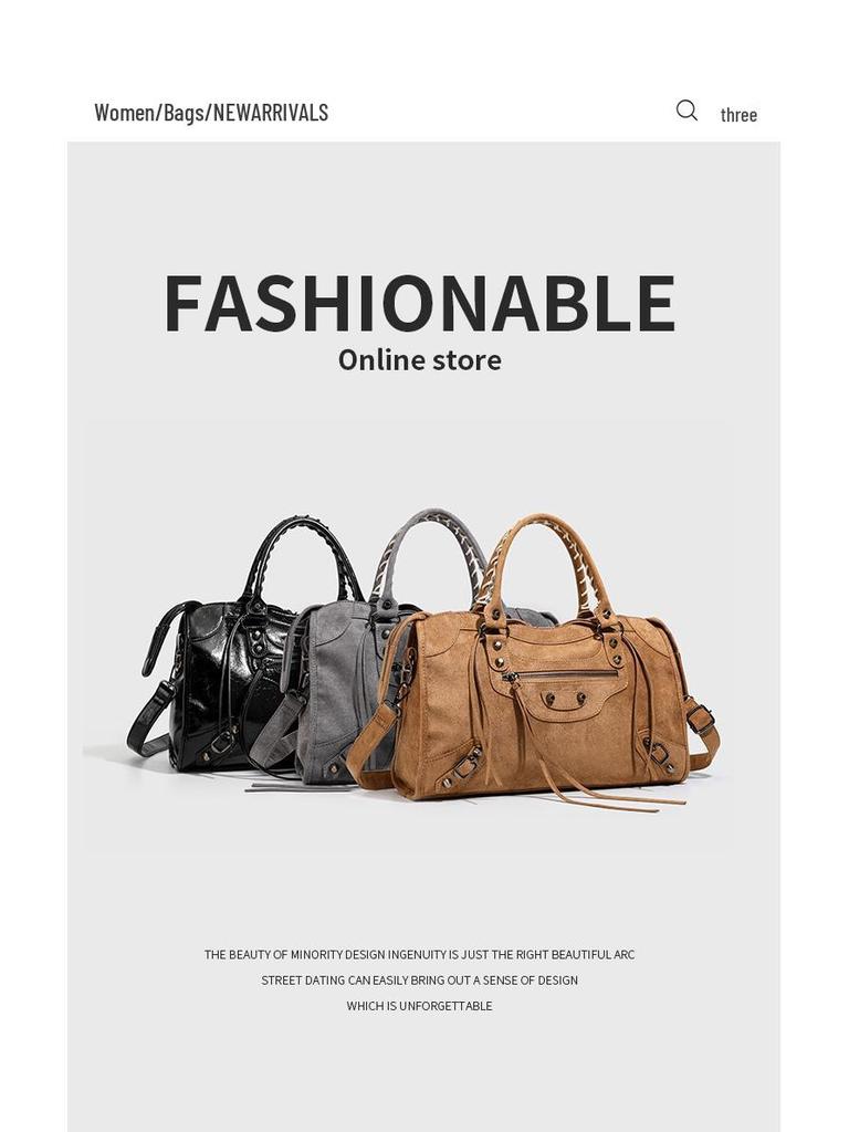 Modna zamszowa torba motocyklowa: Wszechstronna torebka i listonoszka dla kobiet