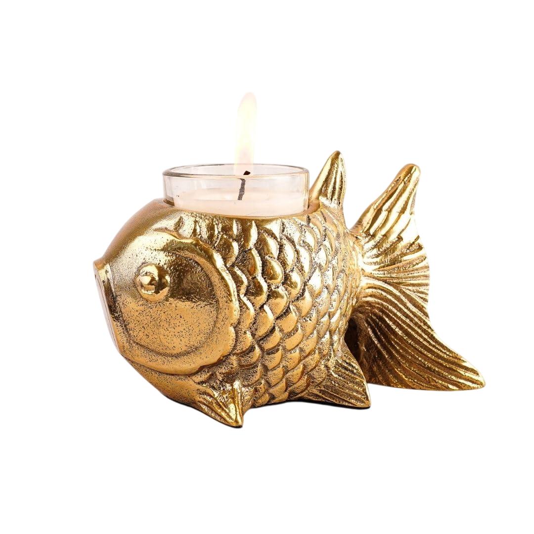 

Candle Holder Fish, Fish Figurine Candle Holder, Behoma