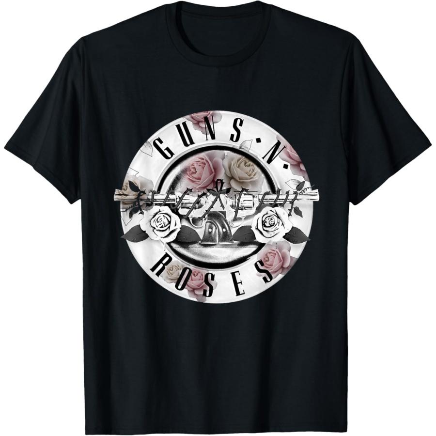 Официальная футболка Guns N  Roses с цветочным пулевым принтом и коротким рукавом S