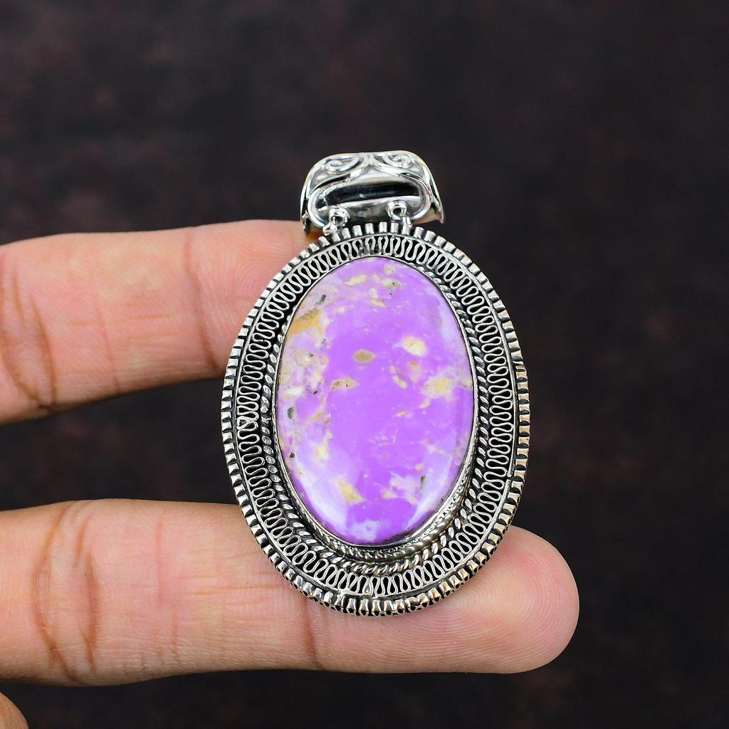 Phosphosiderit Edelstein Anhänger Handgefertigter Anhänger 925 Sterling Silber Anhänger Vintage Design Anhänger Phosphosiderit Schmuck Geschenk für Mutter