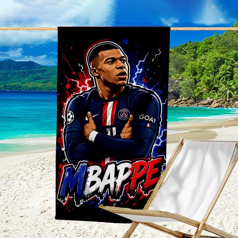 Kylian Poster Beach Towel - Soft, Absorbent Microfiber, Lightweight, Ideal for The Beach, Parties, Travel, Camping fan gifts