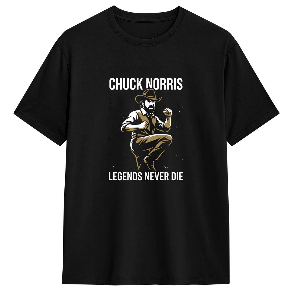 Chuck Norris T Shirt Harajuku T Shirts ShortSleeved Vintage Tshirt Summer Cotton Oversized Top Tees