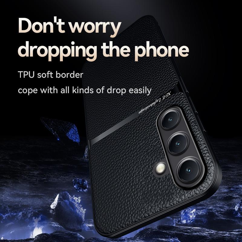 Solid Color Leather Slim Magnetic Phone Case For Samsung S25 S24 FE S23 Ultra S22 S21 A16 A55 A54 A15 A35 A34 Soft Shockproof for MagSafe Bumper Cover