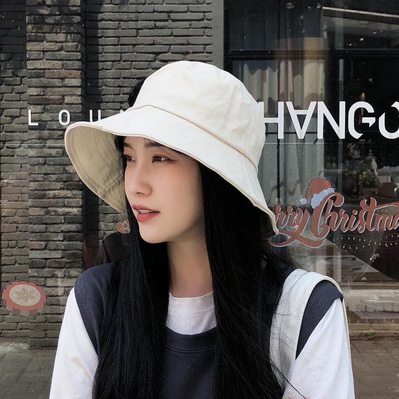 Women's Fisherman Hat Panama Fashion Sun Hat Breathable Protective Hat Summer Hat Beach Solid Color Bucket Hat Cap G08