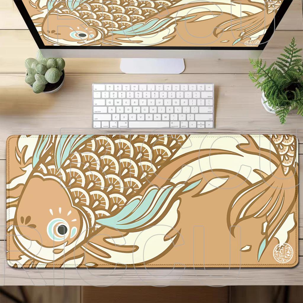 XXL HD Printing Large Desk Mat Mouse pad Japanese-style Koi Fish Cloud Gaming Keyboard 40x90cm MousePad Extended protective Pads