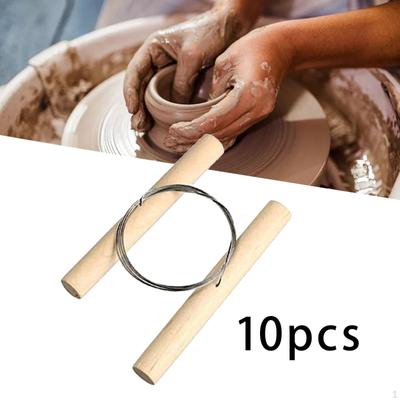 10 Pieces Clay Cutter Wires,Clay Sculpting Tool,Trimming Accessories,Portable Lightweight,Pottery