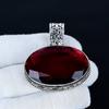 Red Garnet Pendant, 925 Sterling Silver Handmade Jewelry, Red Garnet Silver Pendant, Party Wear Jewelry For Women's, Pendant Christmas Gift