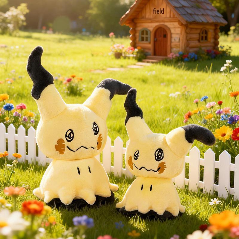 Rabbit Fur Mimikyu Pokémon Plush Dolls: Cute Cartoon Figurines