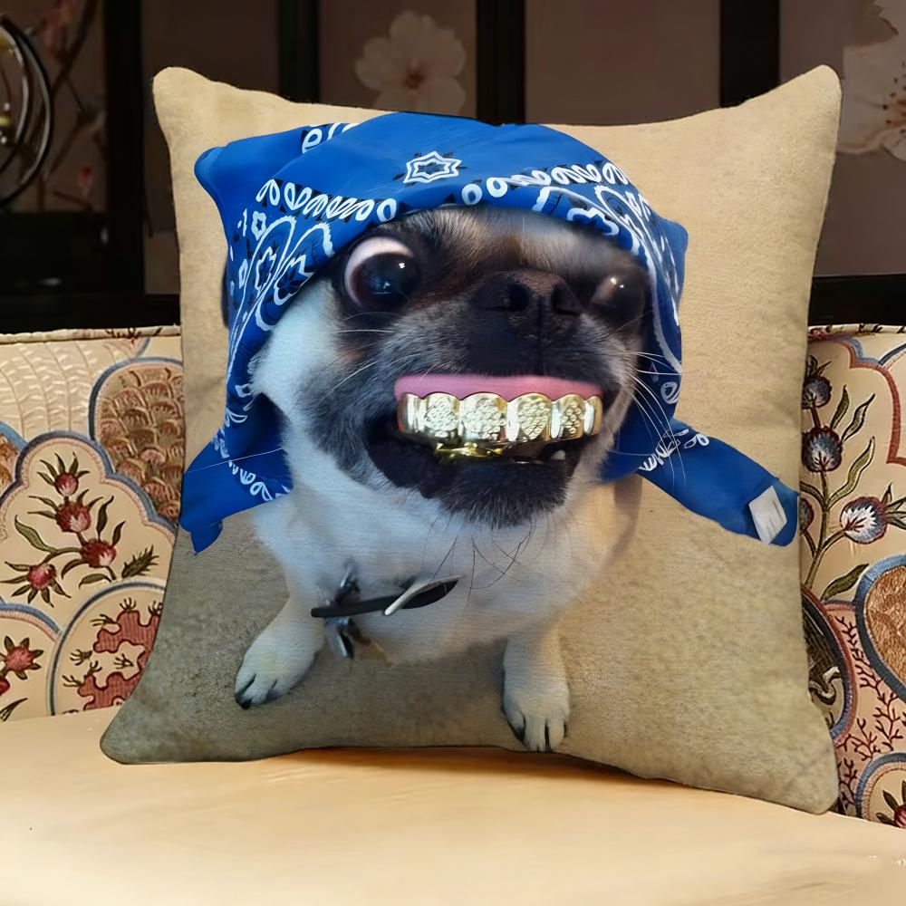 Dog Funny MEME Pillow Case Pillowcase Doublesided Printed Sofa Cushion Bedroom Headboard Pillow