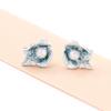 Creative Geometric Irregular Floral Design Earrings Fashionable Casual Style Inlaid with Pearl Accessories Women's Stud Earrings