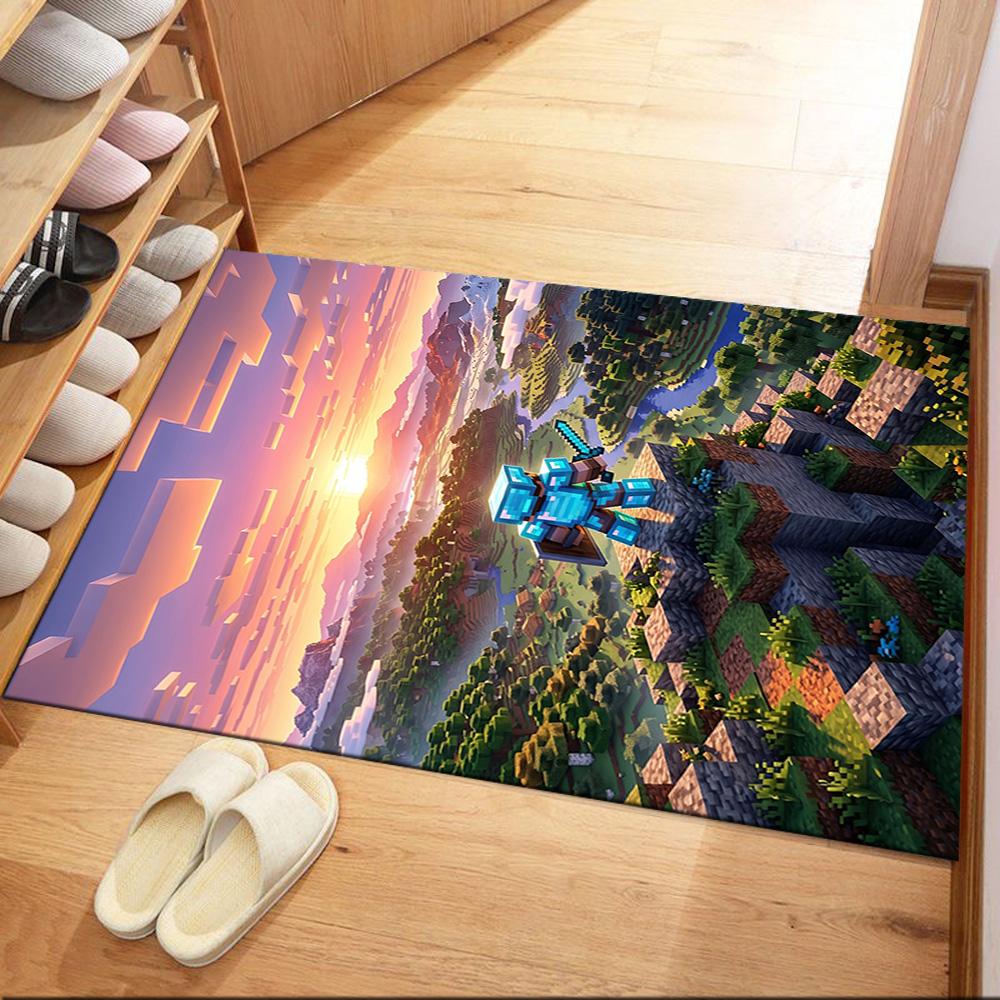 Minecraft 121 Floor Mat Design for Study room Dormitory Game Room Foyer Antislip Carpet Anime Office Decor
