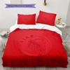 AFC Ajax Custom Name Pattern Bedding,Quilt Set Quilt Cover Pillowcase Home Birthday Gift(1 * Duvet Cover + 2 * Pillowcase, Without Core)
