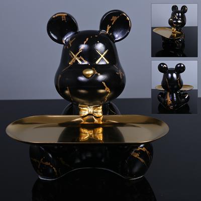 Statue e Sculture di Orsi Colorati Ornamenti di Figure di Maggiordomo Decorazione d'Interni Nordica Decorazione da Tavolo per Stanza Artigianato in Resina Regalo