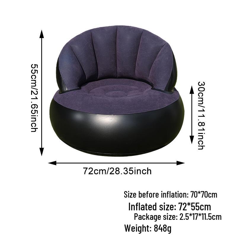 Inflatable Flocking Lazy Sofa Seat for Living Room