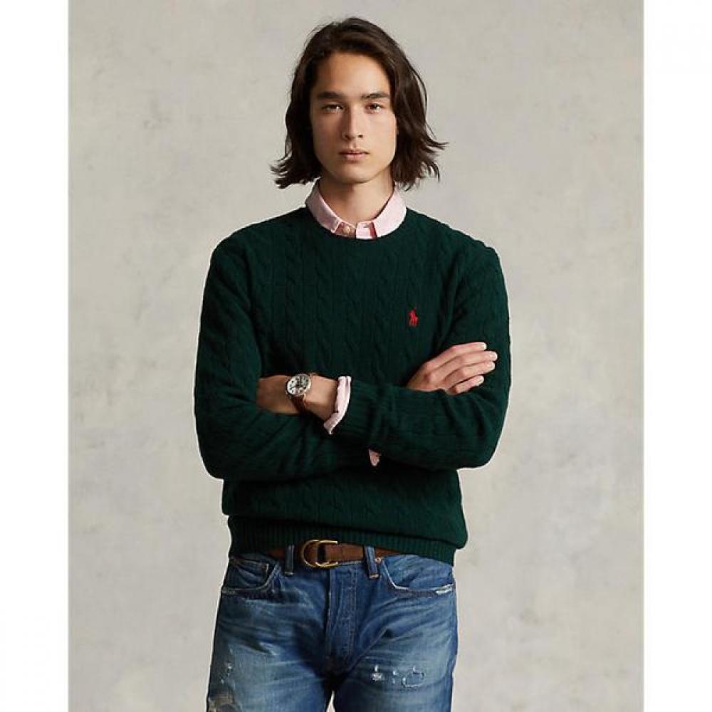 Polo Ralph Lauren Men S Cable Knit Wool caShmere Sweater  mnpoSwe16821256300 XS