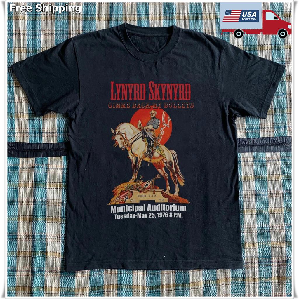 T-shirt Lynyrd Skynyrd Gimme Back My Bullets Tour 1976, Taglia S-5XL