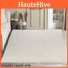 Nordic Style Pure White Carpet For Living Room And Bedroom Long Fur Easy To Clean