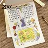 Aesthetic Wall Hanging Decor 2027 Calendar with Wind And Flower Illustrations, Hand-Painted Retro Linen Hand Painted Texture Paper, 12 Month