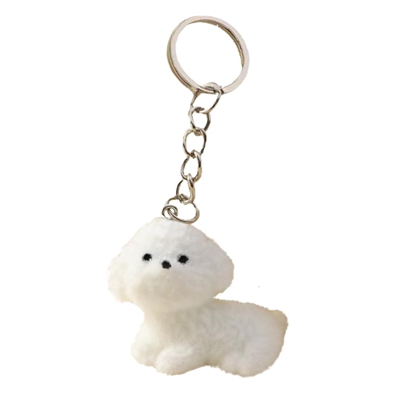 

[TK.tech] toy poodle key ring dog Goods (lying down 2)
