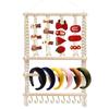 Baby Bow Hanger Beech Wood Hair Bow Hanger Decorative Space-Saving Clip Hangable Storage Rack For Headband Closet Dorm Vanity