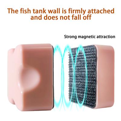 Magnetische Fenster Aquarium Mini-Reinigungsbürste Schwimmender Schrubber Kratzfrei Starke Magnetbürste Magnetschaber Reinigungswerkzeuge