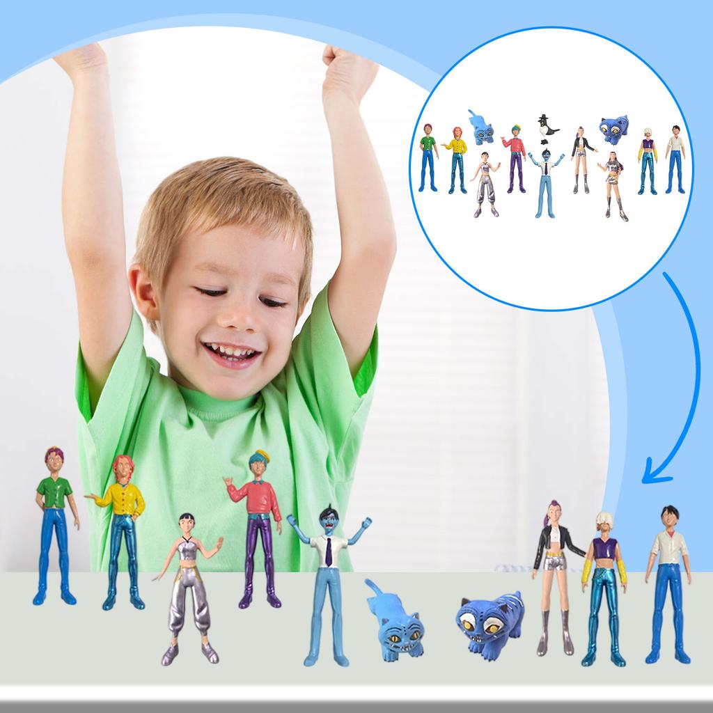 12pcs 3D Celebrity- Action Figure Game Peripheral Doll Model Ornaments