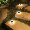 Waterproof Ground Lamp Deck Lights Solar Powered Rotundity Solar Lawn Lamp Warm /White/ 14Led Solar Underground Light